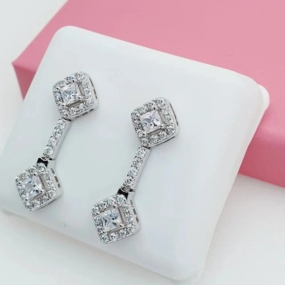 "925 Sterling Silver Cubic Zirconia Earrings, U19254677 - Picture 4 of 11